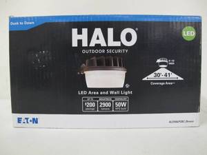 lot 547 image: HALO Lighting AL Bronze Outdoor Integrated LED Security Area Light with Replaceable Photo Control