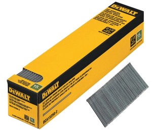 lot 563 image: DeWalt 2-12 in. x 15-Gauge Angled Finish Nails (2500-Pieces)