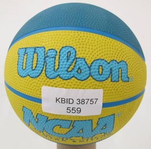 lot 559 image: Wilson NCAA All Star Edition Mini Basketball BlueYellow UCLA Bruins Color Pattern
