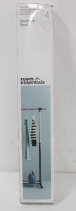 lot 564 image: Room Essentials Adjustable Single Rod Garment Rack Black