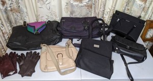 lot 127 image: Lot of (6) Purses and (2) Womens Gloves