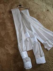 lot 116 image: Bone White Drapes in Packaging