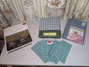 lot 121 image: New Table Pad, Tablecloths and Napkins