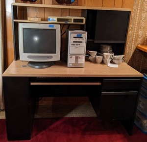 lot 55 image: Beautiful Wooden Computer Desk