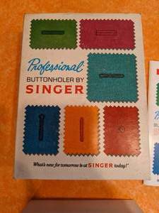 lot 35 image: Singer Professional Buttonholer for Slant Needle Zig Zag Sewing Machineuntested