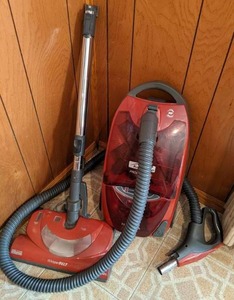 lot 15 image: Progressive Canister Vacuum with True HEPA Filtration, Red Pepper