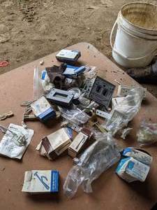 lot 327 image: Assortment of Electrical Hardware Leviton, Kirsch, and Others