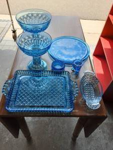 Vintage Blue Glassware