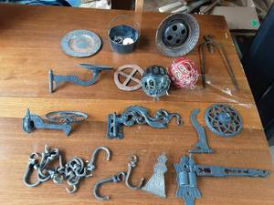Cast Iron Oil Lamp Wall Brackets, Twine Balls & More