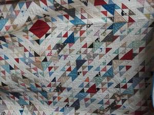 Hand Stitched Patchwork Quilt Approx. 92x80