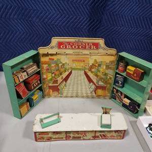 Vintage Tin Toy The Corner Grocer