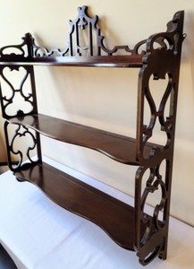lot 22 image: Decorative Wooden Wall Shelf