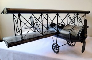 lot 73 image: Decorative Metal Plane and Storage Box