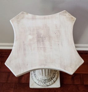lot 91 image: Decorative White Plaster Pedestal