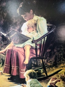 lot 90 image: Large Wood Framed Poster