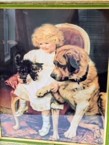 lot 128 image: Pair of Green Vintage Framed Prints