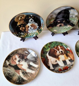 lot 206 image: Danbury Mint Collectible Dog Plates