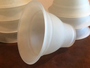 lot 168 image: Frosted Glass Light Fixtures