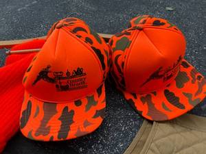 lot 270 image: Mountain Prairie Vest and Three Blaze Orange Hats