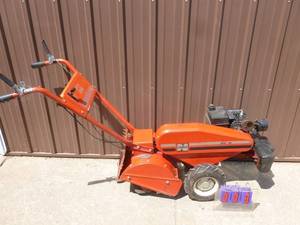 Cenex 15 3.5 hp rear tine tiller. Good working unit. Owner purchased a bigger one. As shown.
