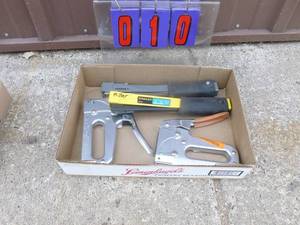 Assortment of hand staplers.Untested. As shown.