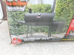Smoking Ace GrillSmoker. Looks new in box. Needs assembly. May be missing hardware.