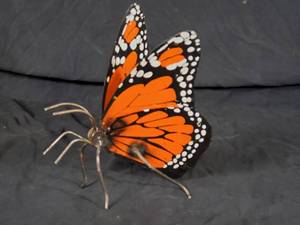 New Handmade Recycled Metal Garden Art Butterfly