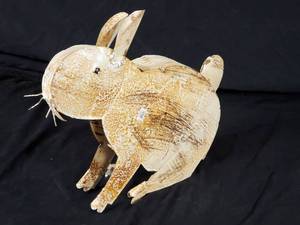 New Handmade Recycled Metal Garden Art Bunny  Rabbit