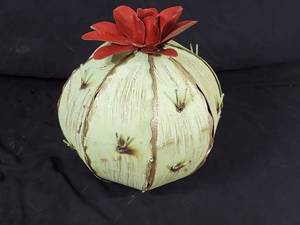 New Large Handmade Recycled Metal Flowering Cactus