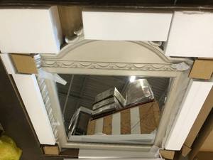 lot 7 image: Cassimore north shore pearl silver bedroom mirror - open box not used - see picture