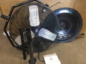 lot 9 image: Adjustable-Height 30 in. Easy-Assembly Pedestal Fan by Commercial Electric- open box not used- see pictures