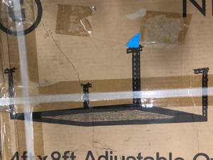 lot 34 image: VersaRac Black Adjustable Steel Overhead Garage Storage Rack (48 in W x 96 in D) by NewAge Products