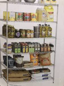 lot 45 image: Silver 6-Tier Heavy Duty Metal Wire Shelving Unit (48 in. W x 72 in. H x 24 in. D) by HDX - open box not used