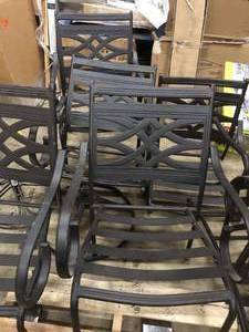 lot 49 image: Lot of outdoor Chairs no cushions see pictures