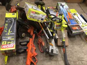 lot 53 image: Lot of assorted Outdoor tools various models and conditions customer returns  see pictures
