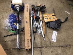 lot 54 image: Multi Function String Trimmer Pole Saw see pictures