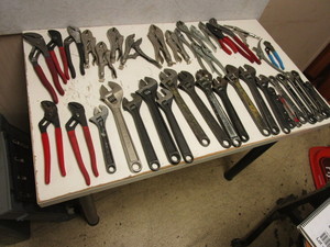 ASSRTD. PLIERS, CRESCENT WRENCHES, RATCHETING WRENCHES, VISE GRIPS, SNAP-ON, IRWIN-BRAND, MORE
