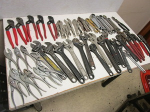 ASSRTD. PLIERS, CRESCENT WRENCHES, RATCHETING WRENCHES, VISE GRIPS, CRAFTSMAN-BRAND, MORE