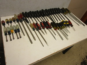 CRAFTSMAN, STANLEY SCREWDRIVERS, PHILLIPS, FLATHEAD, 38 NUT DRIVERS, LARGE BLADE, STUB, MORE
