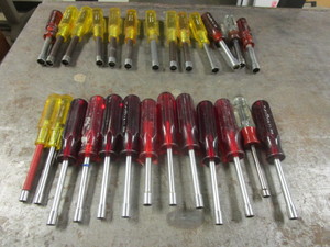 NUT DRIVERS, SNAP-ON, XCELITE-BRAND, 14, 716 - 26 PIECES TOTAL