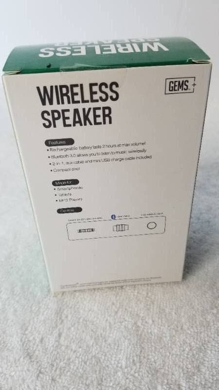 2 GEMS Bluetooth Wireless Speakers