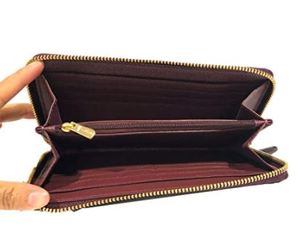 Coach Cross Grain Leather Accessory Zip Wallet  F54007