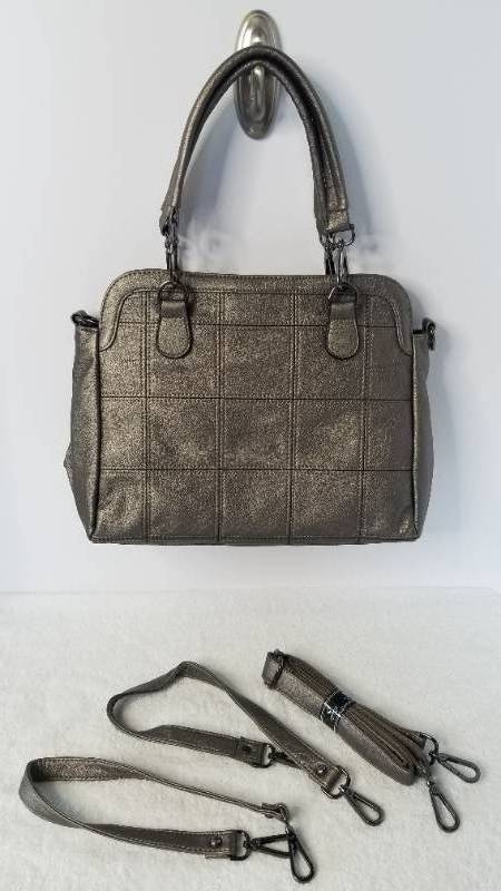 Grey Champane Purse - 3 Different Straps