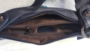 New - Navy Blue Leather Crossbody