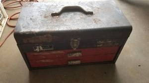 Red and Black Tool Box Full of Tools