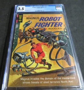 lot 51 image: CGC UNIVERSAL GRADE GOLD KEY MAGNUS ROBOT FIGHTER 4000A.D. COMIC BOOK