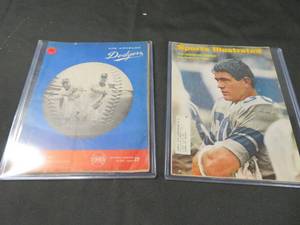lot 94 image: 1967 SPORTS ILLUSTRATED., 1965 LA DODGERS OFFICIAL SCORE CARD.