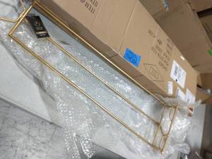 lot 22 image: TRIPAR 40 in. Gold Metal Foldable Floor Easel