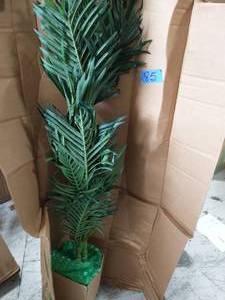lot 85 image: Indoor 5 ft. Golden Cane Palm Artificial Tree