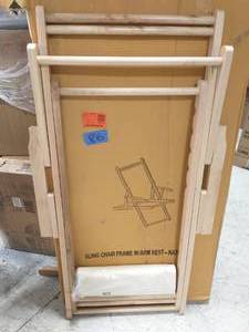 lot 86 image: Natural Frame and Natural Canvas Solid Wood Sling Chair